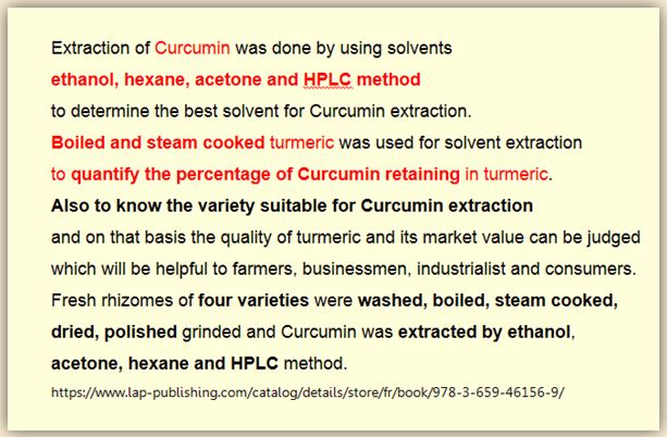 Curcumin Extraction Methods